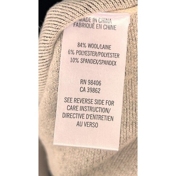 Theory Black Wool Blend Mock Neck Short Sleeve Sweater Dress S Minimal Classic - Picture 6 of 6